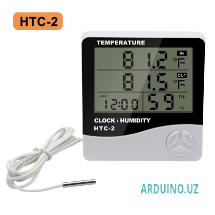Электронный термометр-гигрометр с lcd-дисплеем htc-2